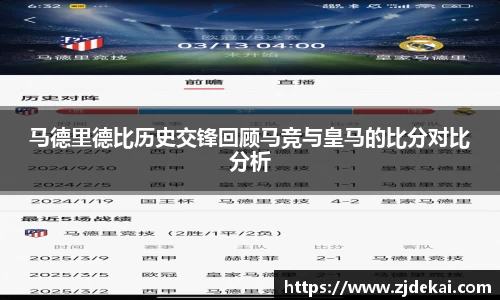 马德里德比历史交锋回顾马竞与皇马的比分对比分析